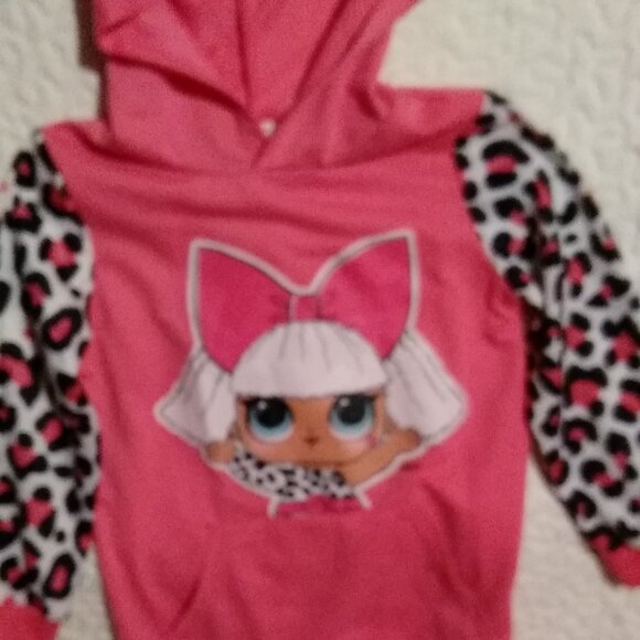 LOL Surprise Pat Pat.  Size 7-8 Years. NWOT.  Hoodie with Pockets.  Pink,  Black - Picture 1 of 7
